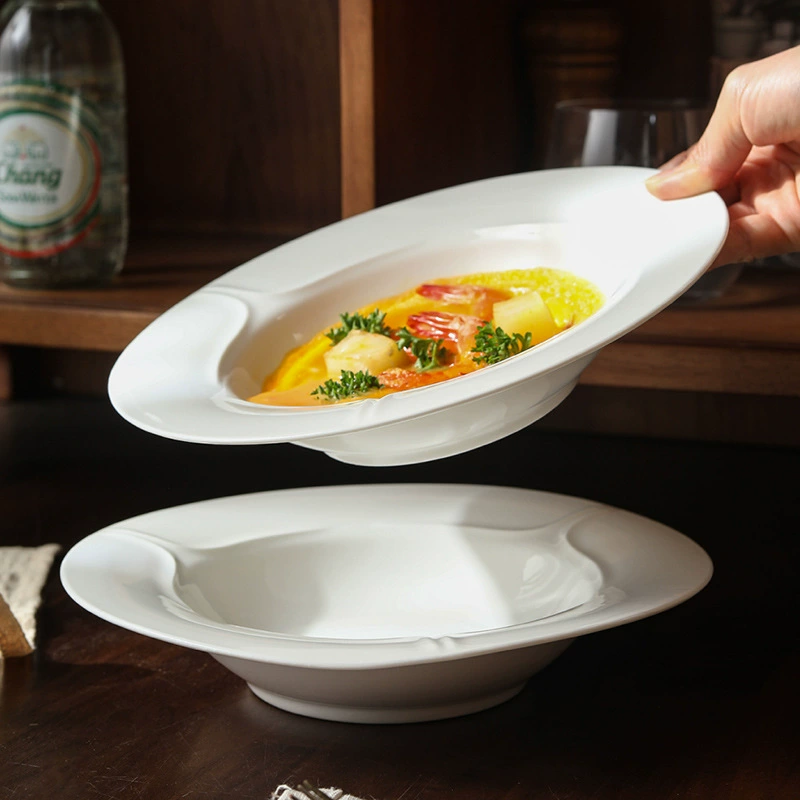 طبق شوربة بورسلين بنقش بارز tableware view 2