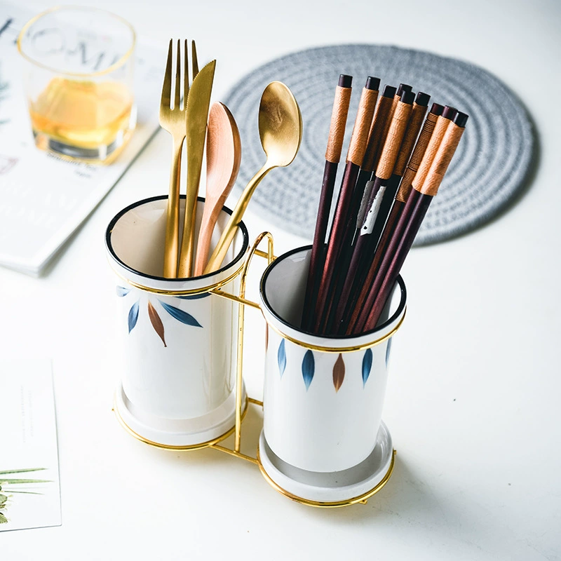 حامل عيدان طعام سيراميك مع تصريف tableware view 3