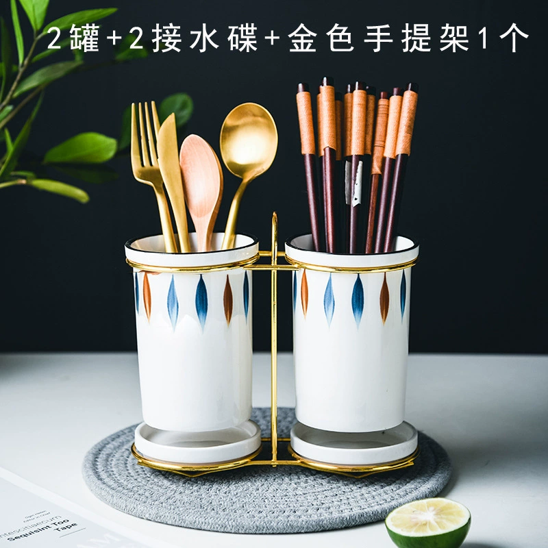 حامل عيدان طعام سيراميك مع تصريف tableware view 8