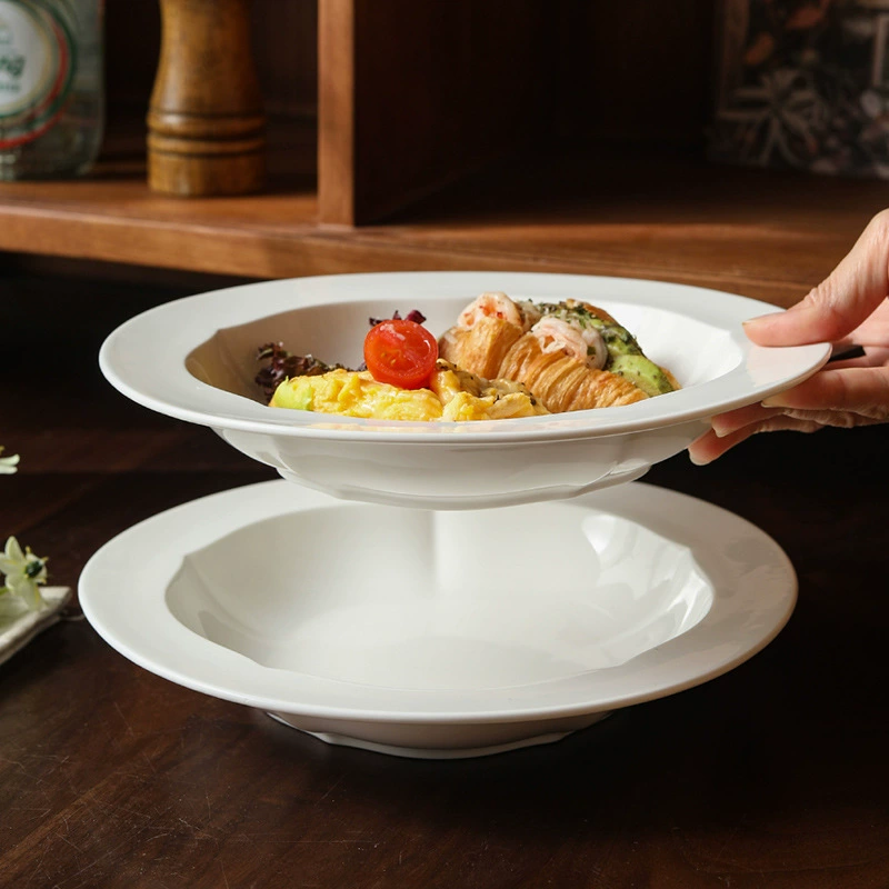 White Porcelain Deep Plate