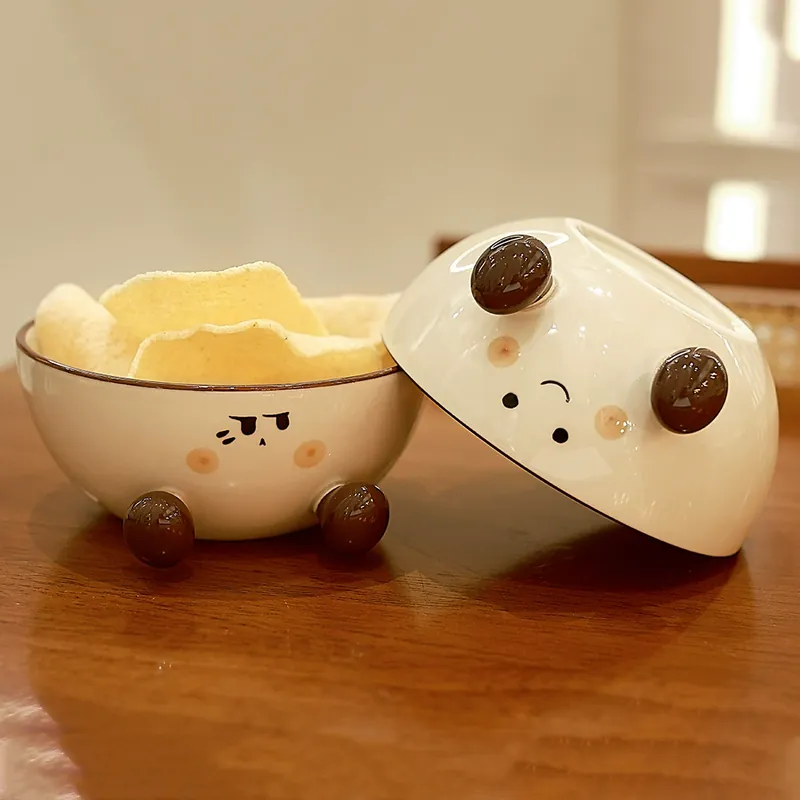 Ceramic Noodle Bowl with Round Shape tableware view 2