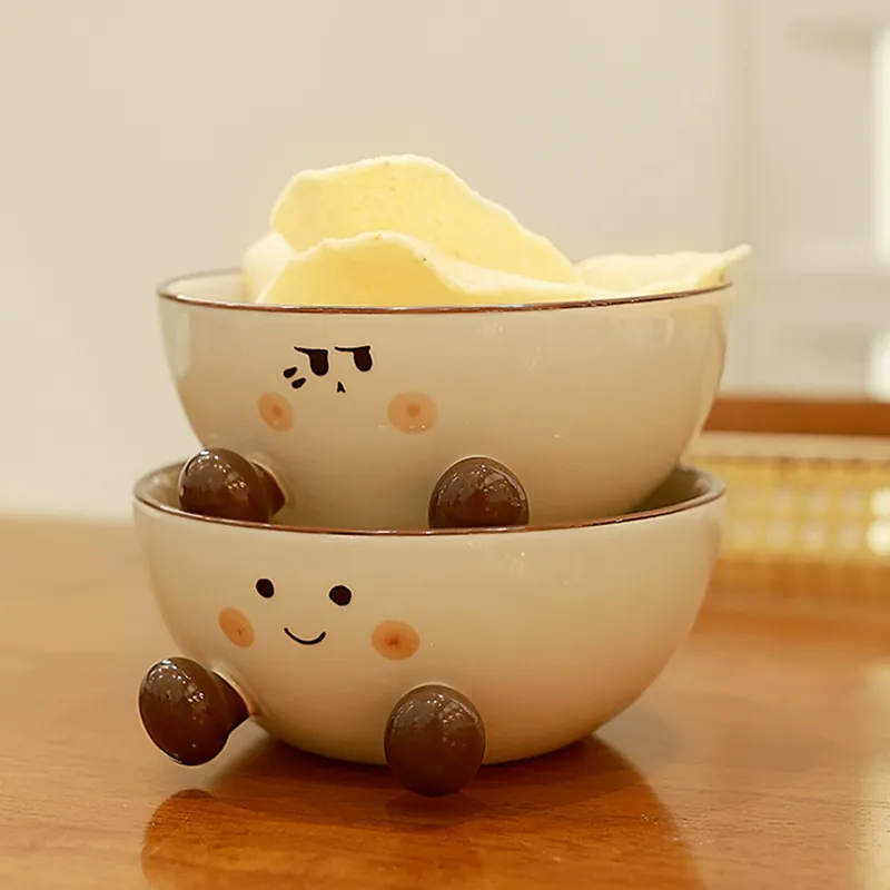 Ceramic Noodle Bowl with Round Shape tableware view 4