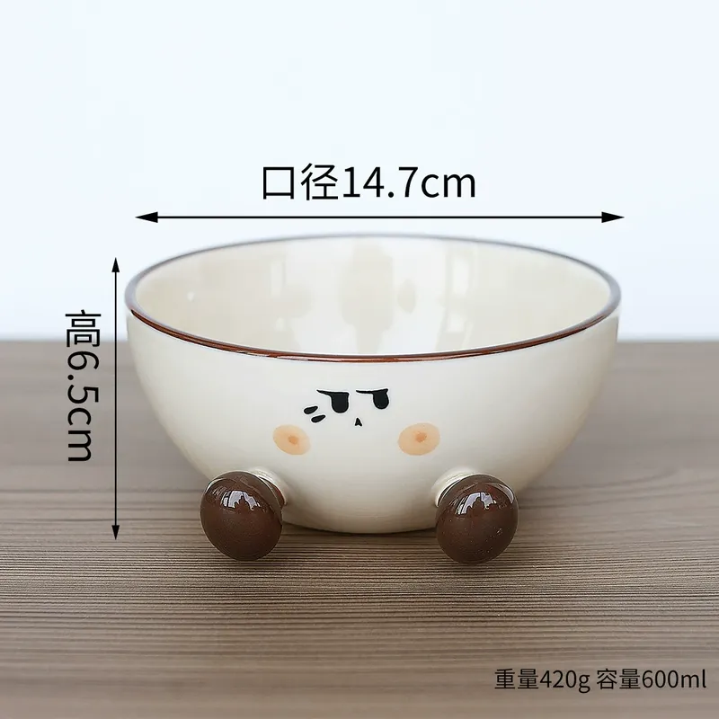 Ceramic Noodle Bowl with Round Shape tableware view 6