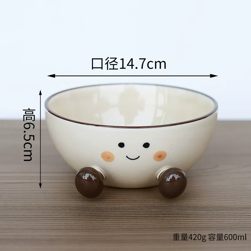 Ceramic Noodle Bowl with Round Shape tableware view 7