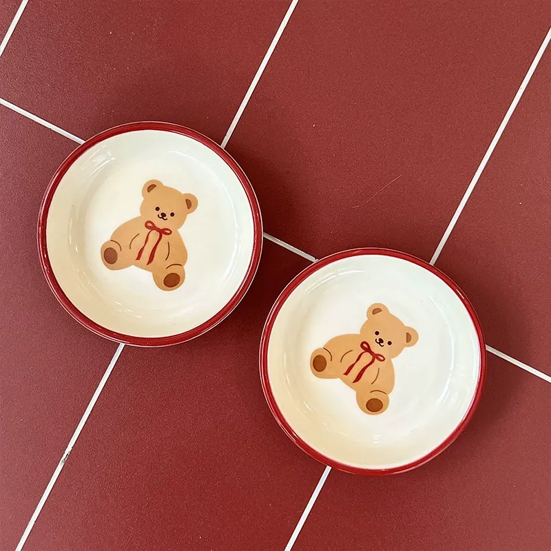 طقم وعاء وطبق بورسلين بتصميم فراشة tableware view 4