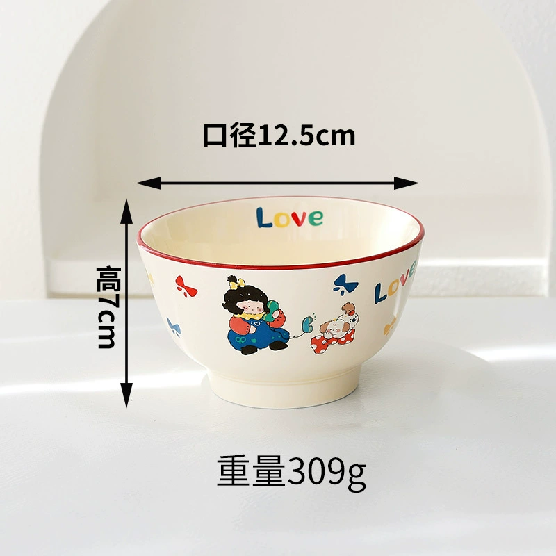 طقم وعاء وطبق بورسلين بتصميم كلب tableware view 9