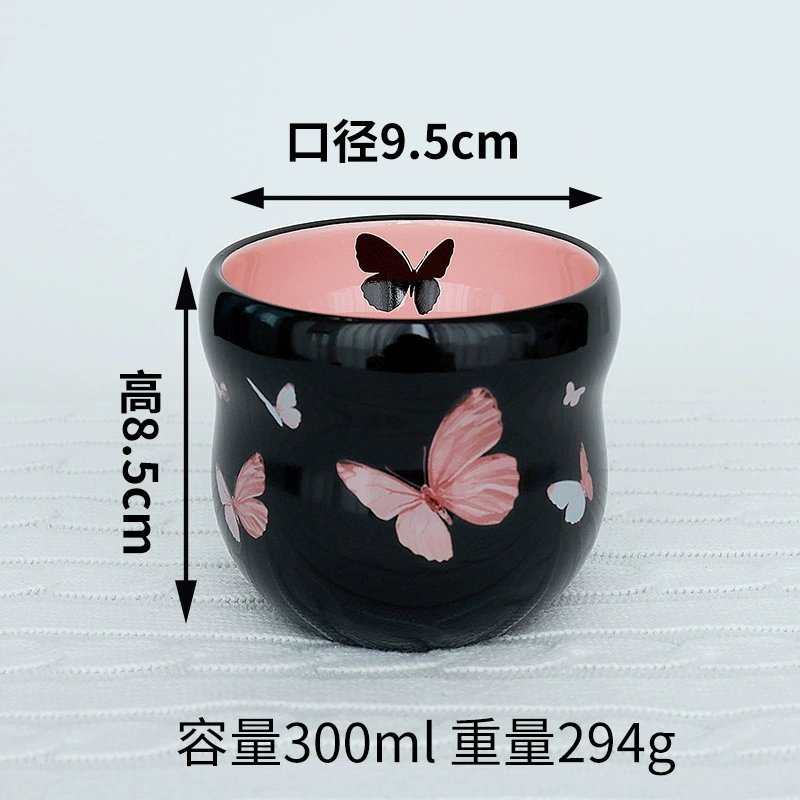 طقم وعاء وطبق بورسلين بتصميم فراشة tableware view 6