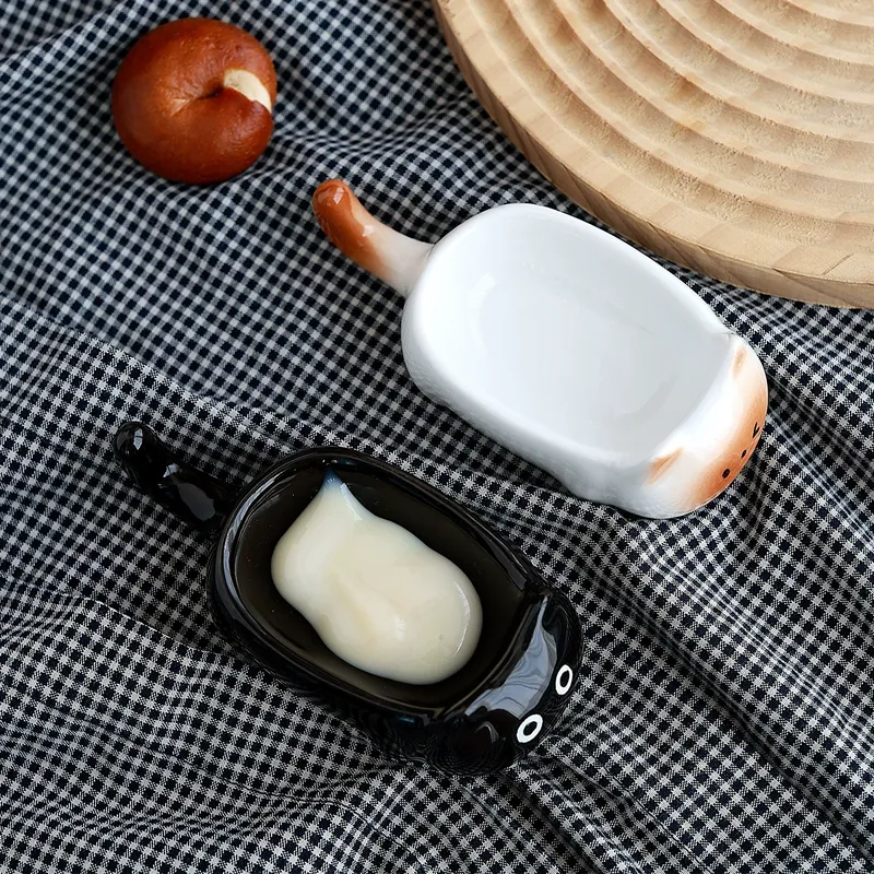 Cat Ceramic Salad Plate and Dip Dish Set tableware view 4