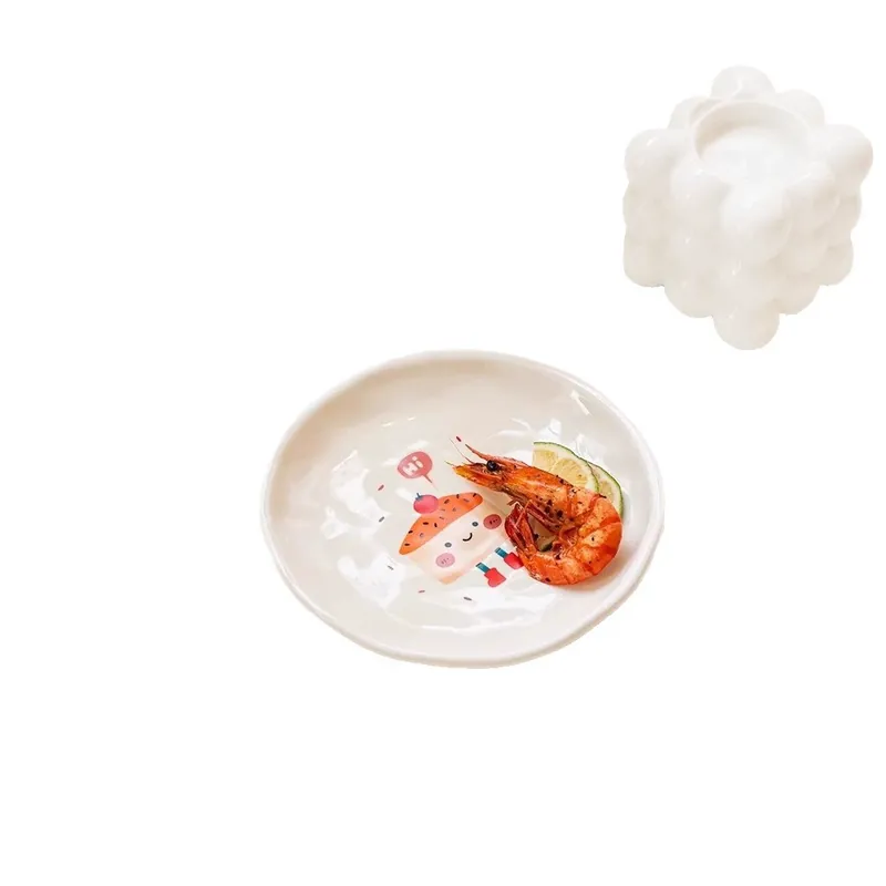 Assiette en céramique style crème en bone china tableware view 5