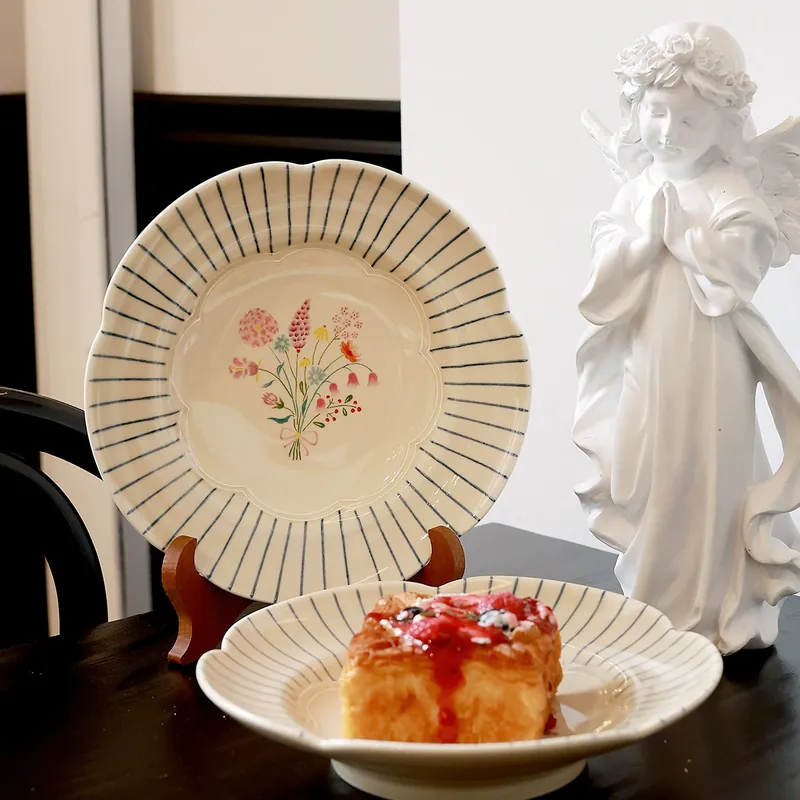 Japanese Style Ceramic Plate and Bowl Set tableware view 4