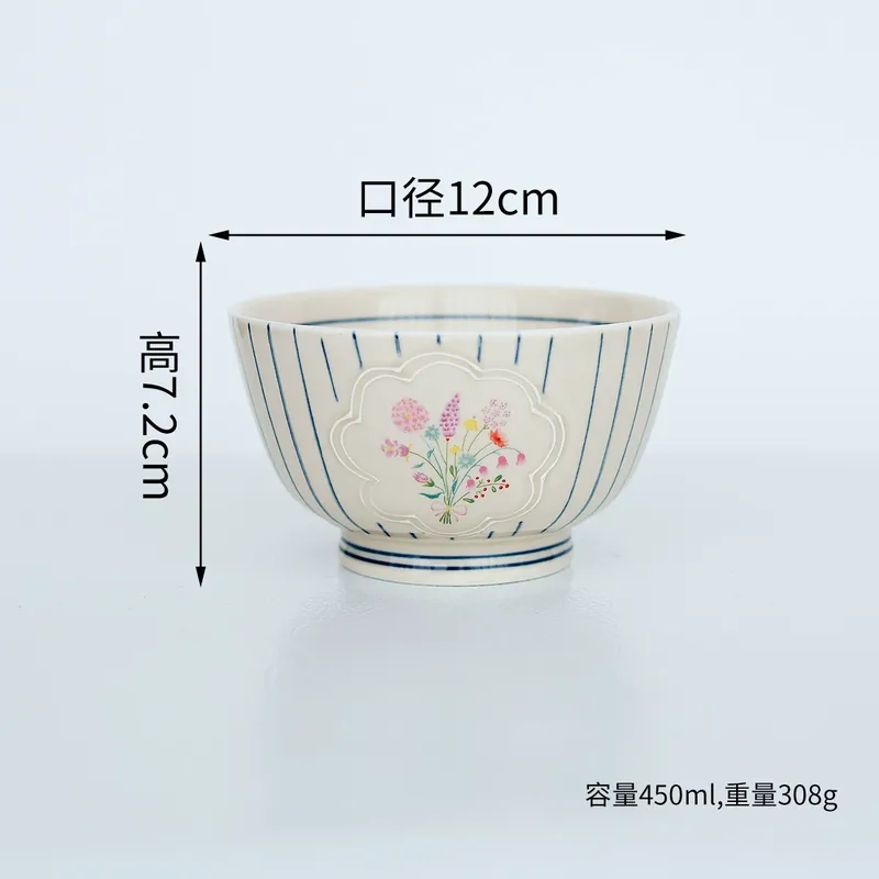 Japanese Style Ceramic Plate and Bowl Set tableware view 6