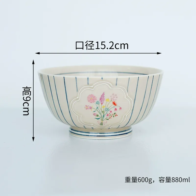 Japanese Style Ceramic Plate and Bowl Set tableware view 7