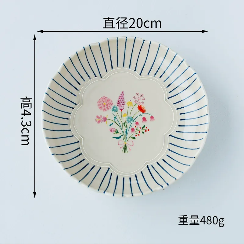 Japanese Style Ceramic Plate and Bowl Set tableware view 10