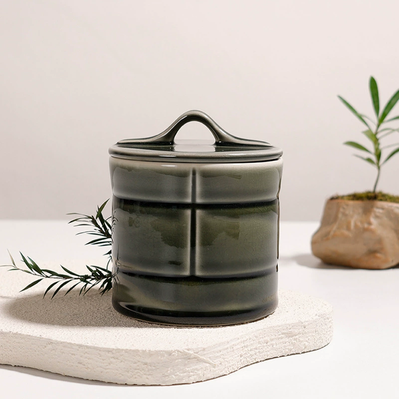Ceramic Candle Jar with Lid tableware view 4