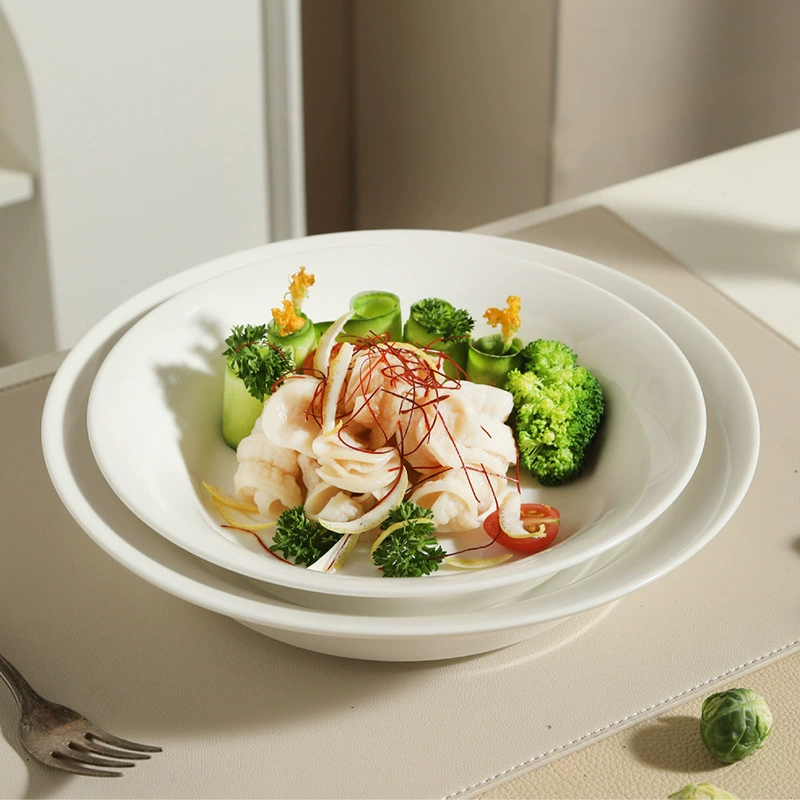 Plato de ensalada de porcelana tableware view 3