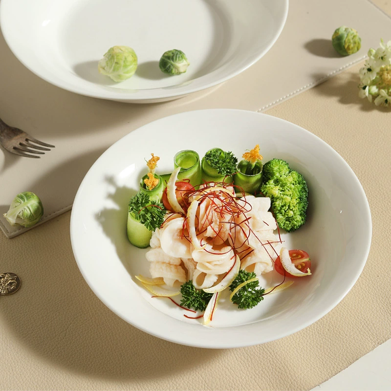 Plato de ensalada de porcelana tableware view 4