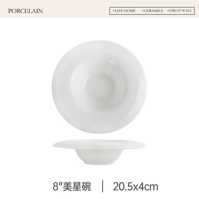 Porcelain Pasta Bowl tableware view 6