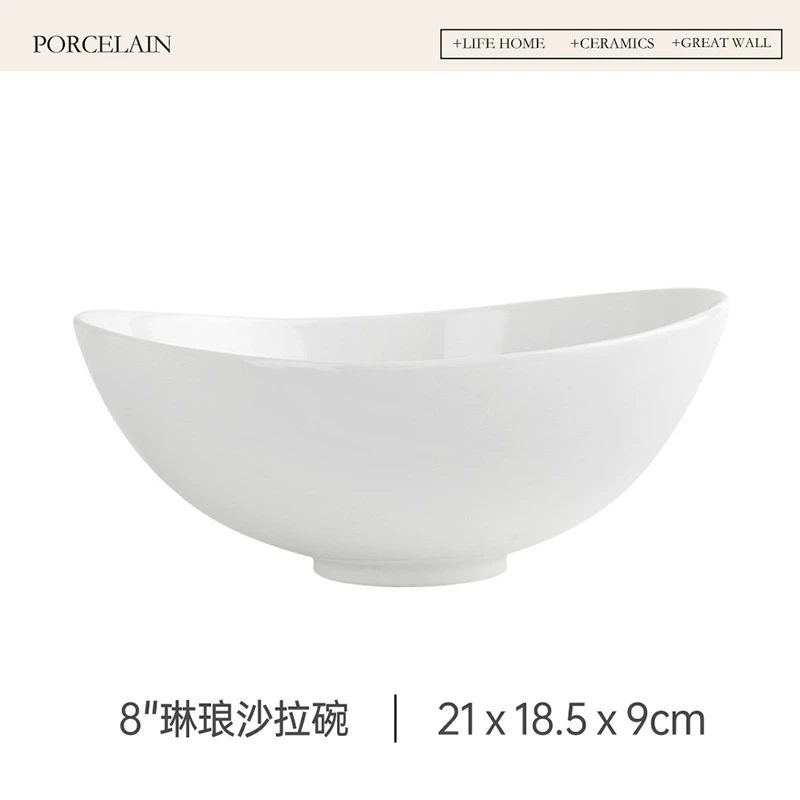 Porcelain Salad Bowl tableware view 6
