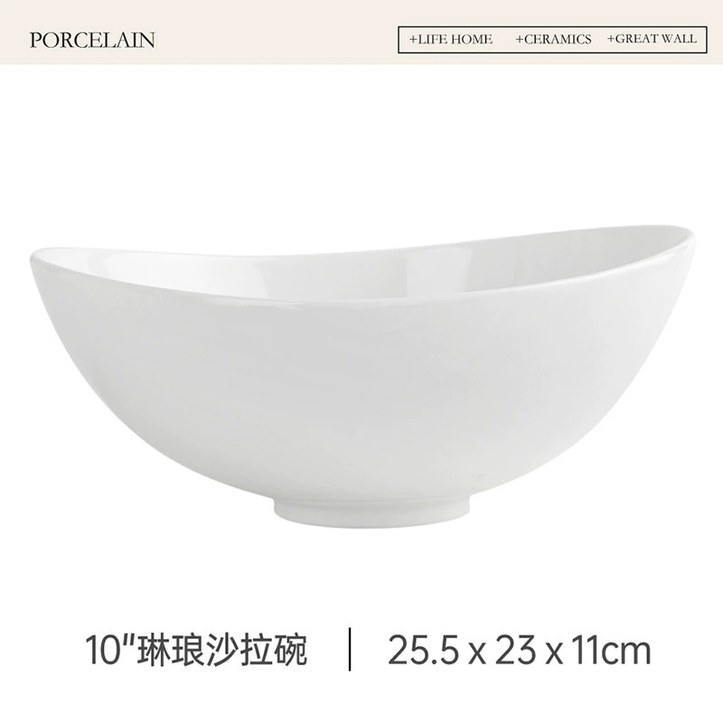 Porcelain Salad Bowl tableware view 7