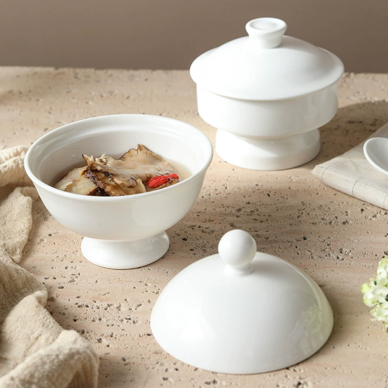 Porcelain Covered Soup Bowl