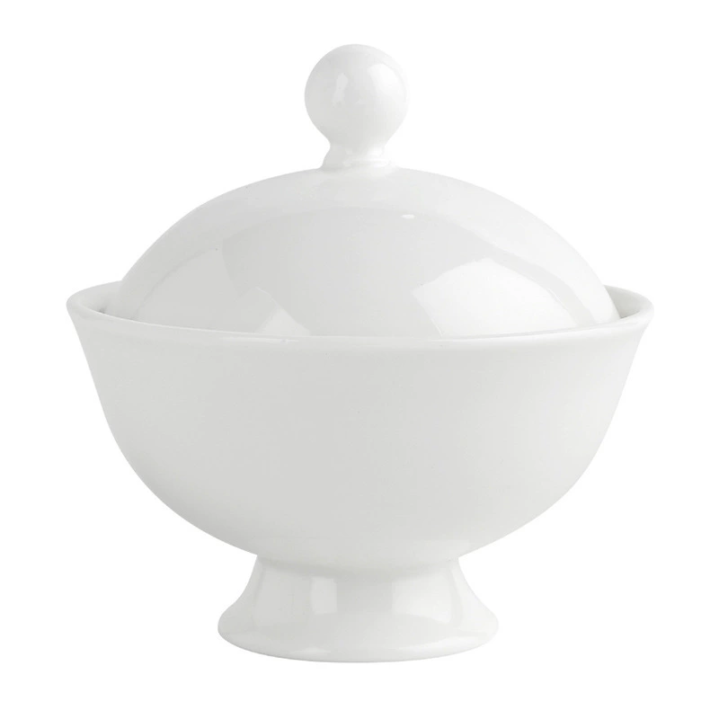 Porcelain Covered Soup Bowl tableware view 5