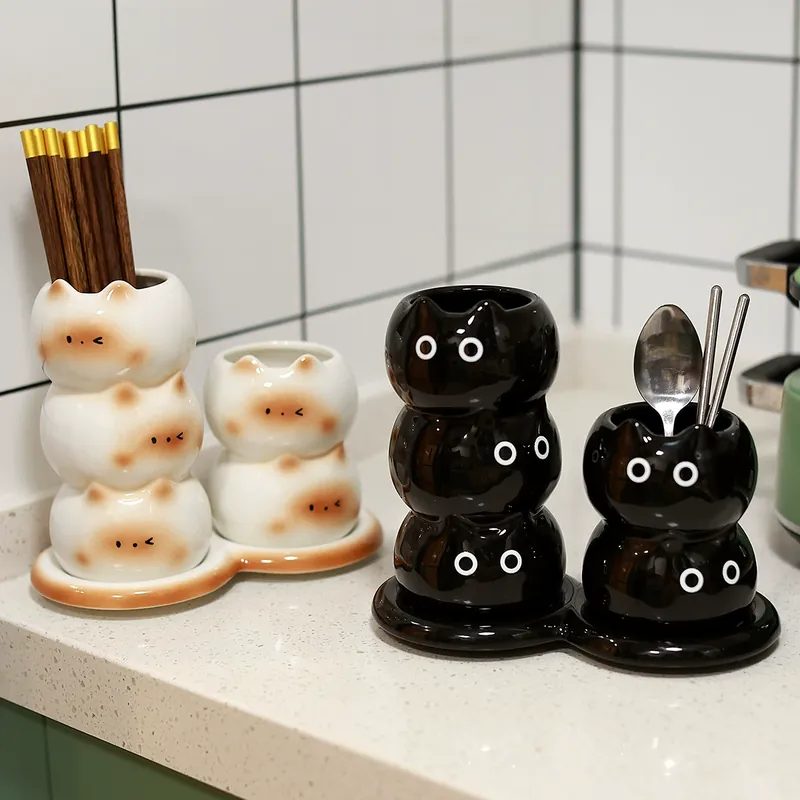 Cat Ceramic Chopstick Holder