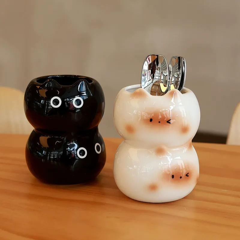 Cat Ceramic Chopstick Holder tableware view 4