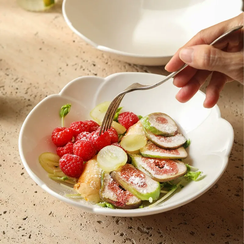 Floral Edge Porcelain Salad Plate tableware view 3