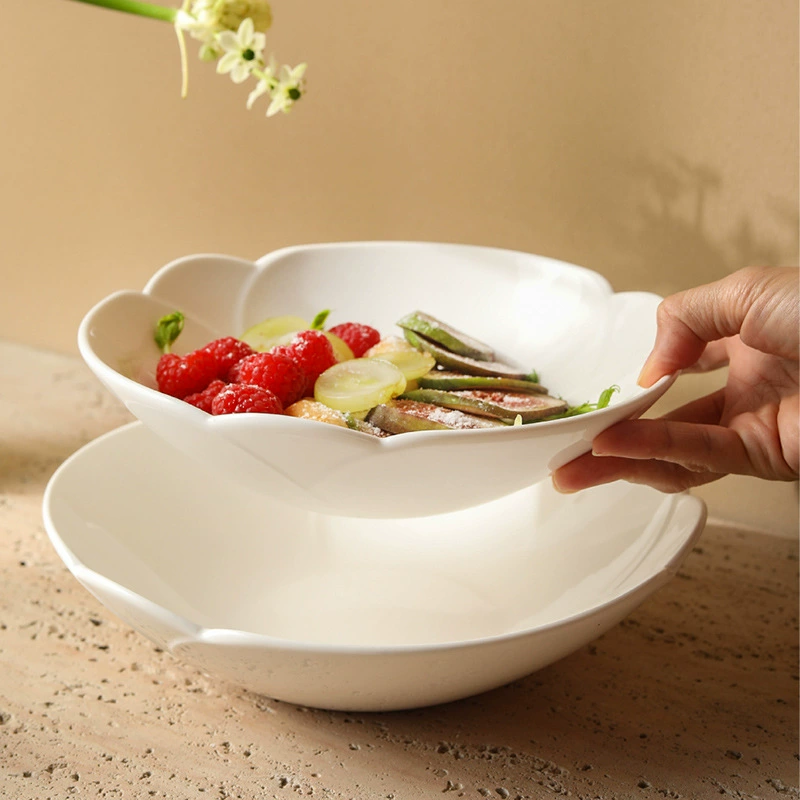 Floral Edge Porcelain Salad Plate tableware view 4