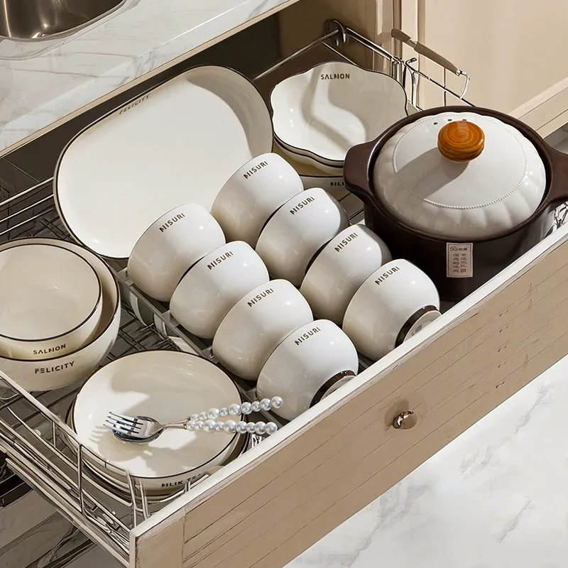 Porcelain Dinnerware Set with Chestnut Design