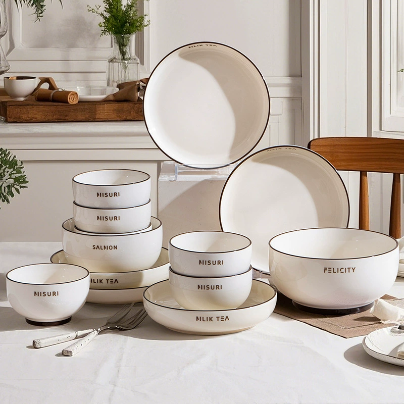 Porcelain Dinnerware Set with Chestnut Design