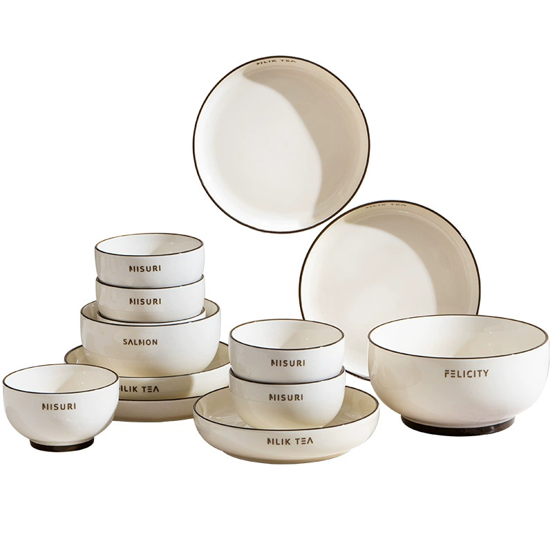 طقم أطباق بورسلين بتصميم الكستناء tableware view 5