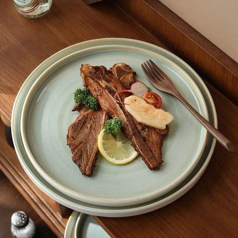 Ceramic Steak Plate tableware view 2