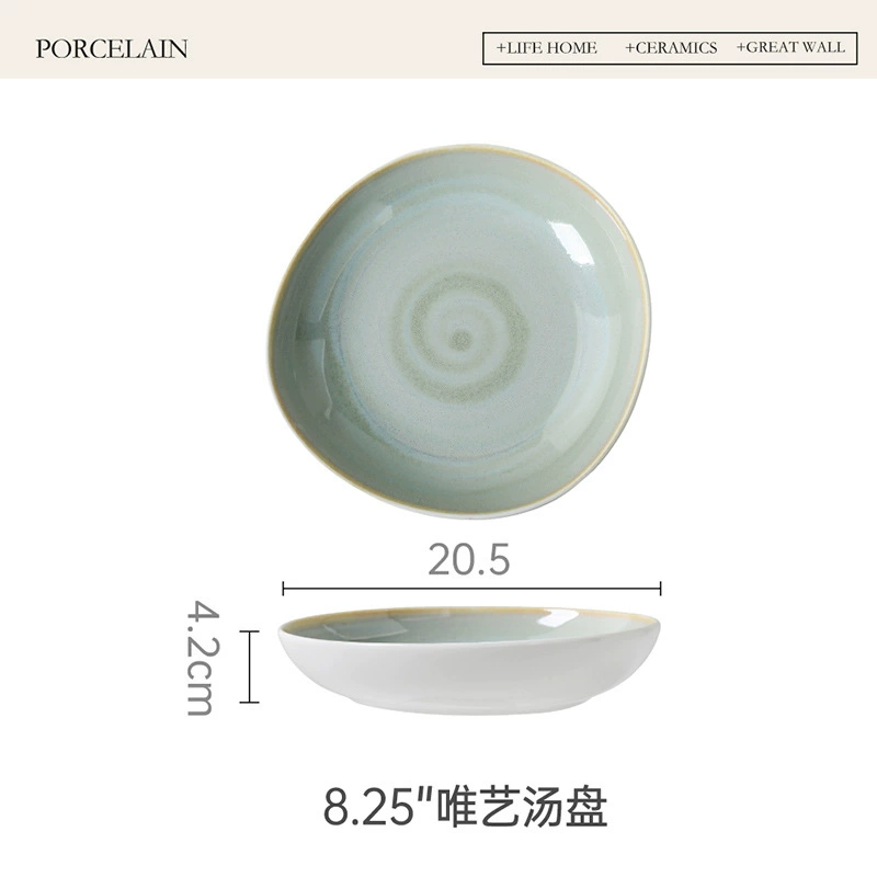 Prato de sopa de cerâmica tableware view 6