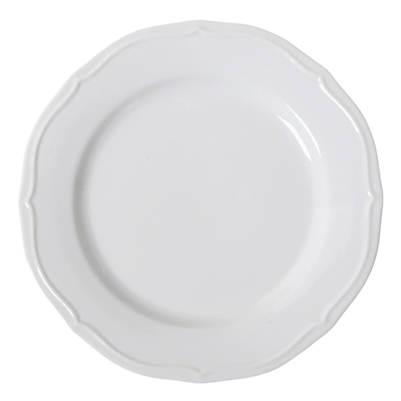 Plato de postre de porcelana en relieve tableware view 5
