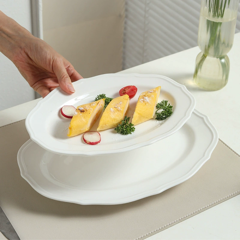 Embossed Porcelain Fish Plate