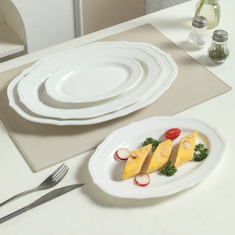 Assiette à poisson en porcelaine gaufrée tableware view 4