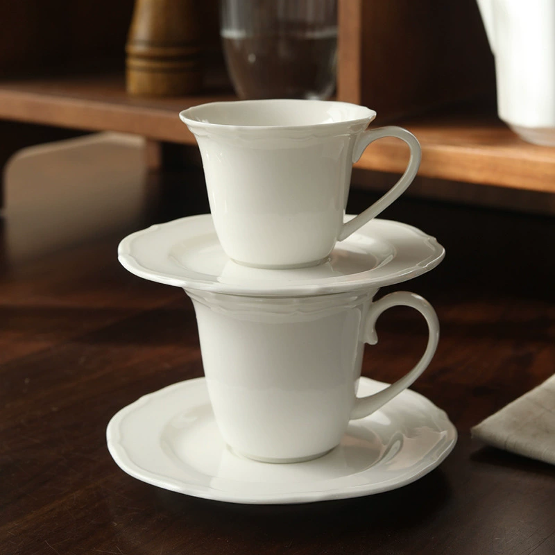 Porcelain Coffee Cup and Saucer Set tableware view 3