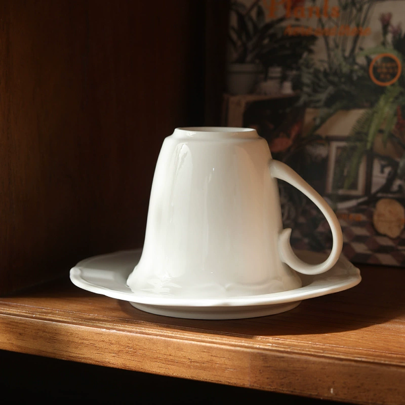 Porcelain Coffee Cup and Saucer Set tableware view 4