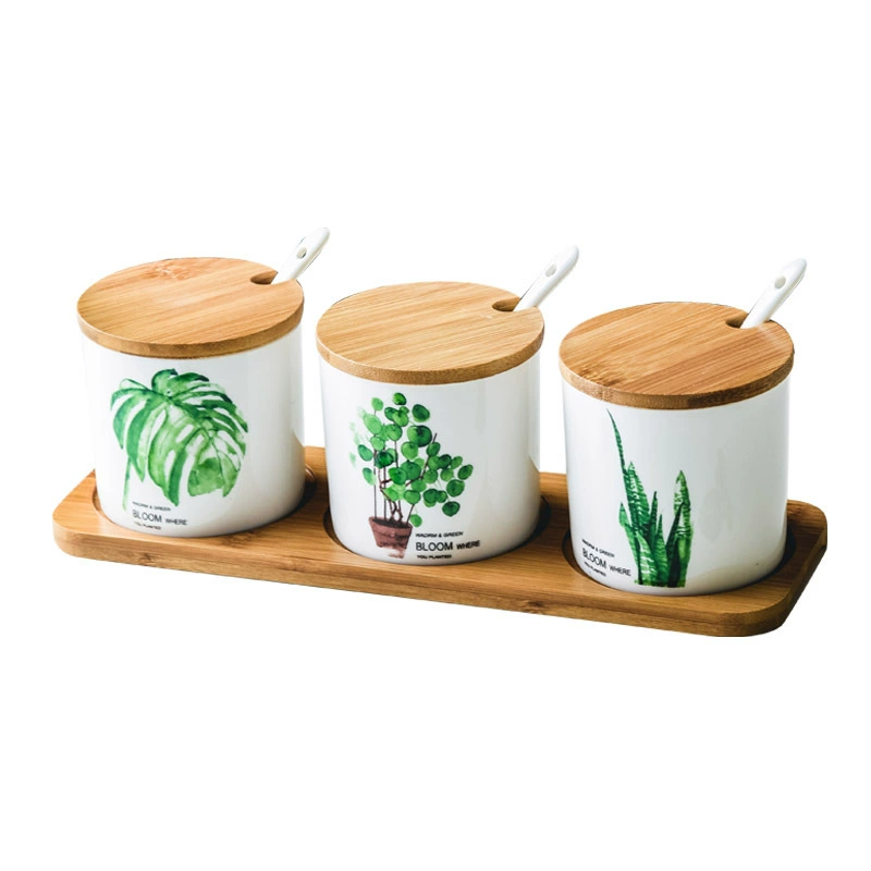 Ensemble de pots à épices en céramique tableware view 5