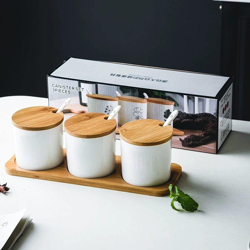 Ensemble de pots à épices en céramique tableware view 6