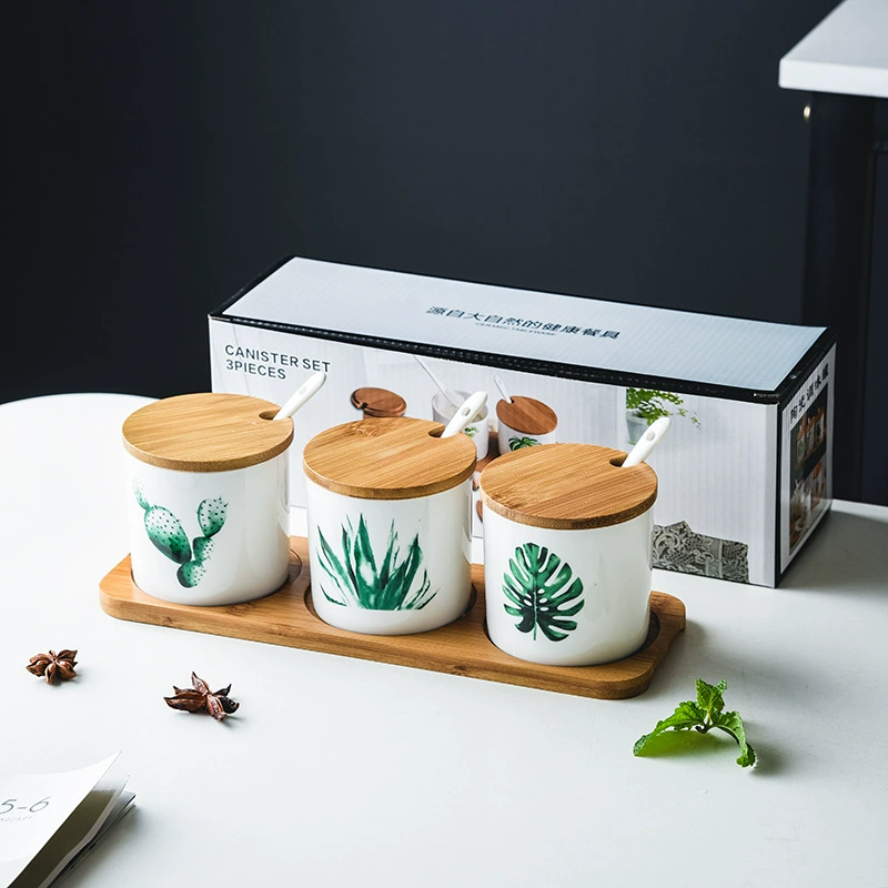 Ensemble de pots à épices en céramique tableware view 7