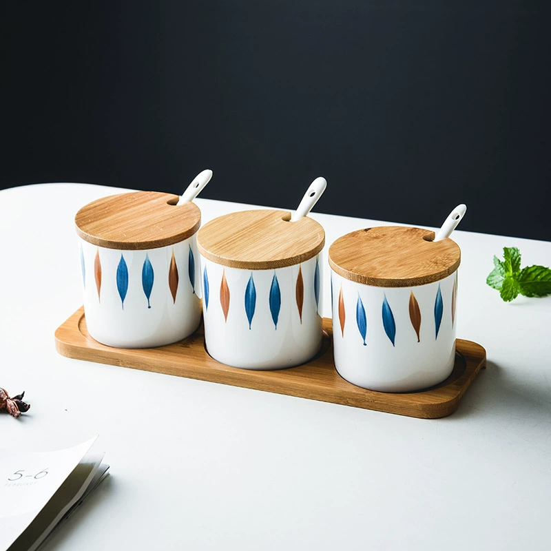 Ensemble de pots à épices en céramique tableware view 8