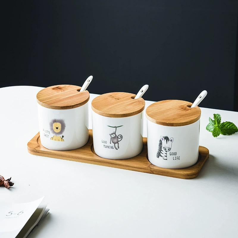 Ensemble de pots à épices en céramique tableware view 9
