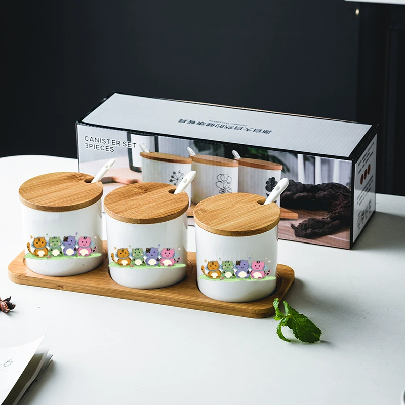 Ensemble de pots à épices en céramique tableware view 10