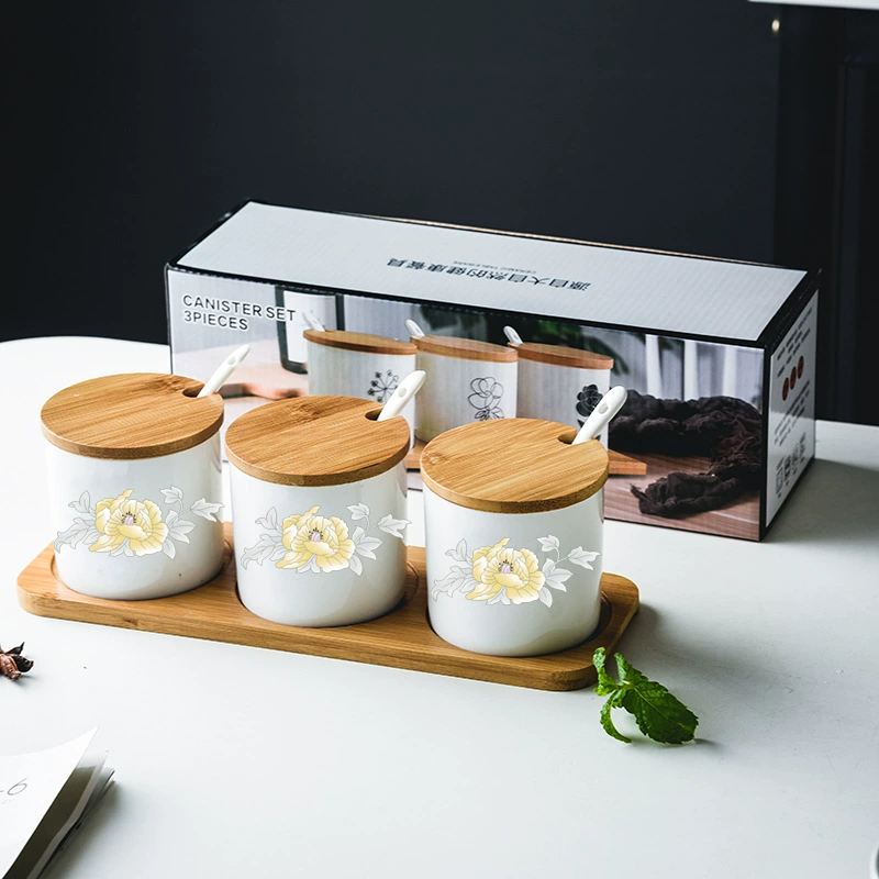 Ensemble de pots à épices en céramique tableware view 12