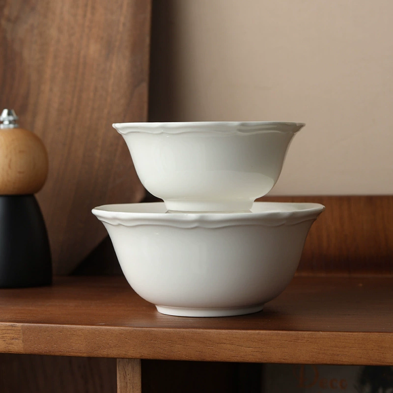엠보싱 도자기 밥그릇 tableware view 2