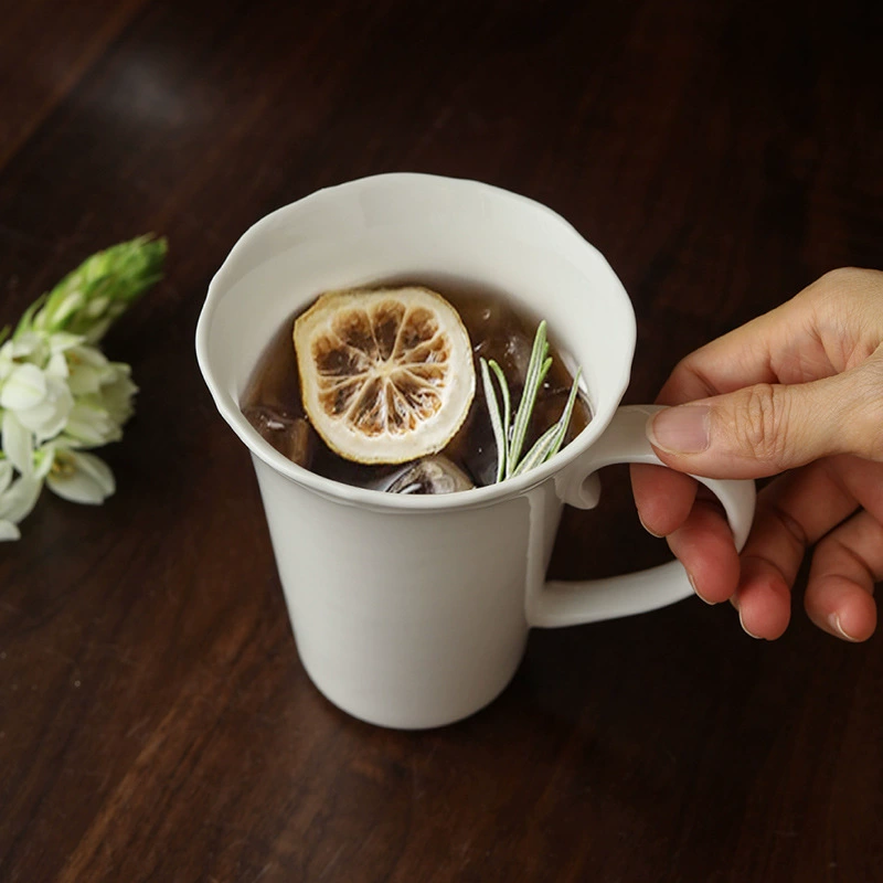Embossed Porcelain Coffee Mug tableware view 2