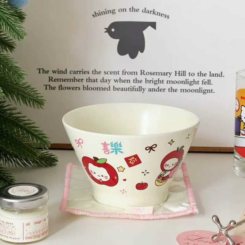 Cartoon Ceramic Rice Bowl tableware view 6
