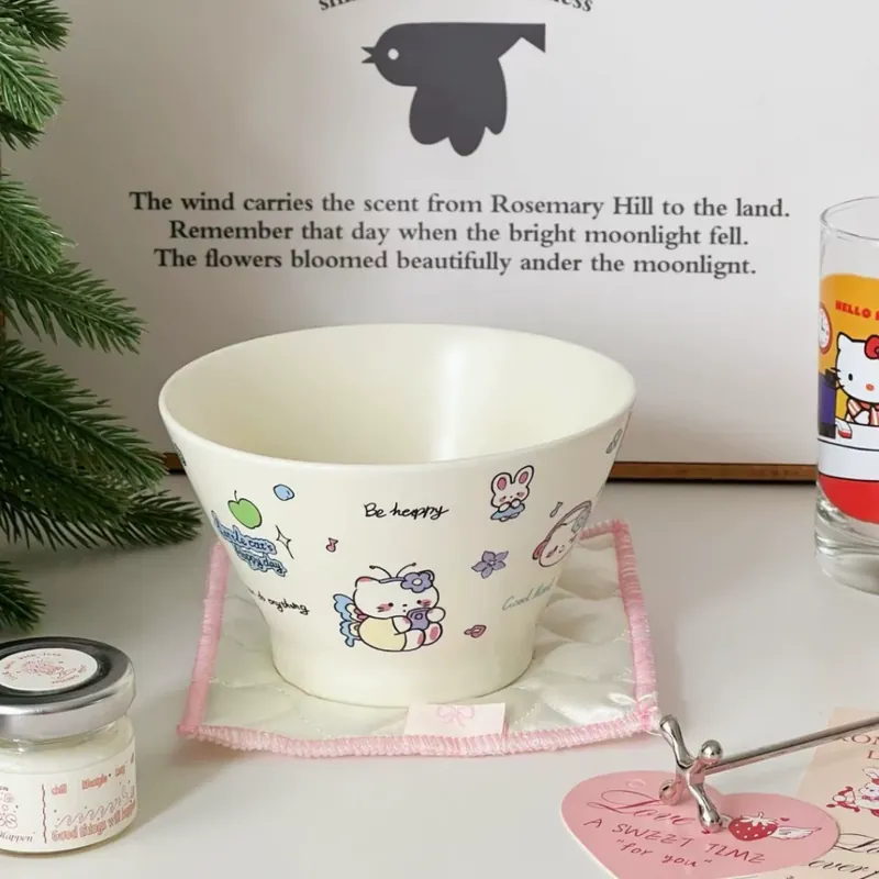 Cartoon Ceramic Rice Bowl tableware view 7
